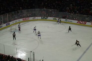 Laval Rocket's Kevin Poulin makes 2 great saves on a breakaway vs. the Cleveland Monsters 1/14/23