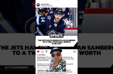 Winnipeg Jets sign Dylan Samberg to a two year contract at $1.4 million AAV