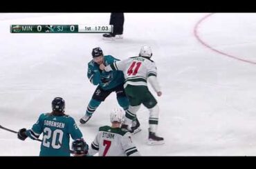 NHL Fight - Wild @ Sharks - Johnson vs Viel - 29 03 2021
