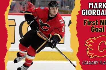 Mark Giordano #5 (Calgary Flames) first NHL goal Oct 14, 2006 (Classic NHL)