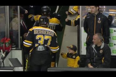Young Bruins Fan Fist Bumps His Favorite Team