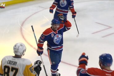 Desharnais gets his first as an Oiler