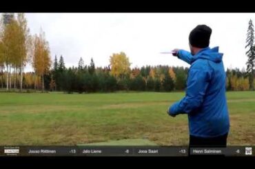 Puula Open 2019 takaysi. Liene, Riittinen, Saari ja Salminen.