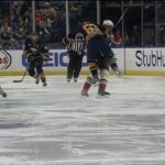 Ennis drops Lindholm like a bad habit with open-ice hit