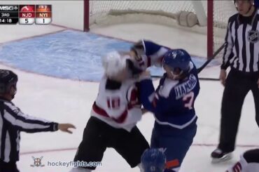Steve Bernier vs Travis Hamonic Mar 1, 2014