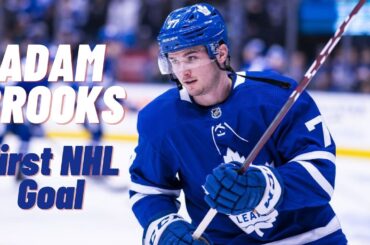 Adam Brooks #77 (Toronto Maple Leafs) first NHL goal Jan 22, 2021