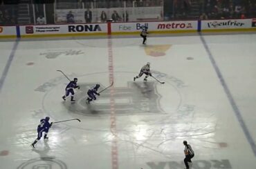 Laval Rocket's Cayden Primeau and Rochester Americans' Michael Houser stop breakaways seconds apart