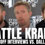 Philipp Grubauer, Oliver Bjorkstrand & Dave Hakstol React to Dallas Stars vs. Seattle Tied 2-2