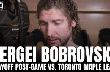 Sergei Bobrovsky Reacts to Florida's Series Win vs. Toronto Maple Leafs in 5 Games | Post-Game
