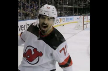 Siegenthaler NJ Devils GAME WINNING Goal CLOSEUP vs NY Rangers Game 4 #njdevils #shorts #shortsvideo