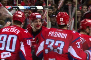 Gavrikov hits Kovalchuk, then ties the game with a slapshot