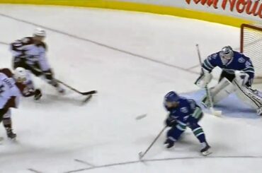 Tyson Barrie drags and rips it past Markstrom