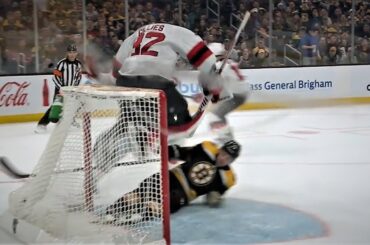 Jon Gilles Got Hops As Taylor Hall Comes Sliding Into His Net