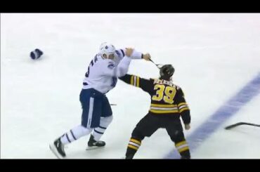 Martin shaken up in collision, returns and drops the mitts with Beleskey