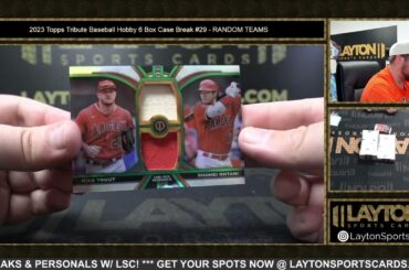 PIZZA MAN! 2023 Topps Tribute Baseball Hobby 6 Box Case Break #29   RANDOM TEAMS