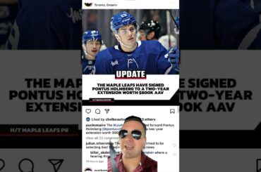 Toronto Maple Leafs sign Pontus Holmberg to a two year contract at $800k