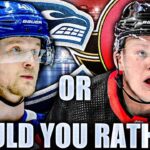 NHL WOULD YOU RATHER: BRADY TKACHUK OVER ELIAS PETTERSSON? Vancouver Canucks, Ottawa Senators News