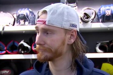 Joonas Korpisalo shares his perspective on the Blue Jackets' change of play in the second period