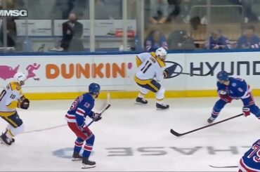 Jacob Trouba Puts Huge Hit On Luke Kunin