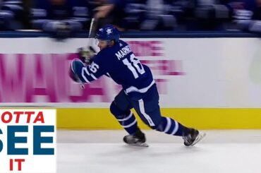 GOTTA SEE IT: Mitch Marner Picks Up New Stick While On His Way To Setting Up Tavares Goal