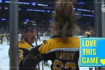 Brad Marchand shares a cute moment with his daughter