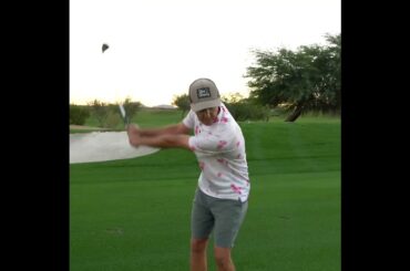 The 50 yard Super Spinner Golf Shot!! #shorts