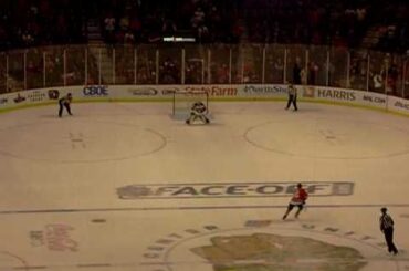 Andrew Ladd Shootout Winner 2009 Home Opener