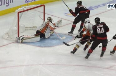 John Gibson's outstanding glove grab