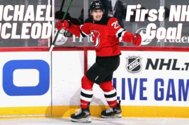 Michael McLeod #20 (New Jersey Devils) first NHL goal Jan 26, 2021