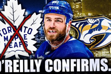 RYAN O'REILLY CONFIRMS WHY HE LEFT THE TORONTO MAPLE LEAFS… Nashville Predators NHL News & Rumours