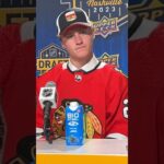 Oliver Moore says he was holding back tears when selected by the @blackhawks in the #nhldraft