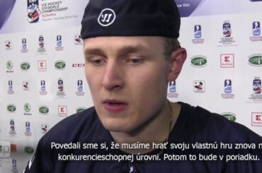 Kristian Vesalainen v rozhovore po zápase Fínsko „18“ – Česko „18“