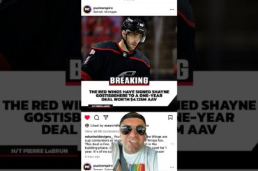 Detroit Red Wings sign Shane Gostisbehere to a one year contract at $4.125 million AAV