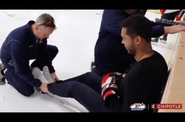 Seth Jones Tries Sled Hockey