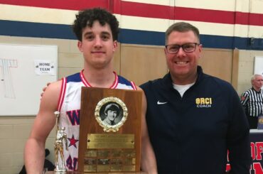 Andrew DiGravio wins the MVP award in WCSSAA boys basketball