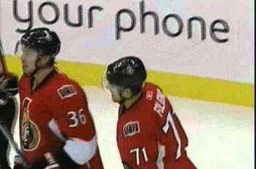 Lars Eller runs over Peter Regin