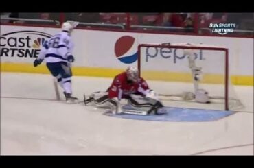 Nikita Kucherov puts the moves on Grubauer