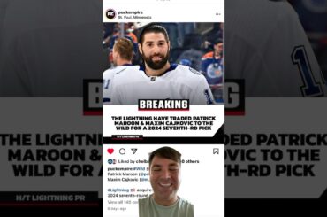 Tampa Bay Lightning trade Patrick Maroon and a prospect to the Minnesota Wild as a cap dump
