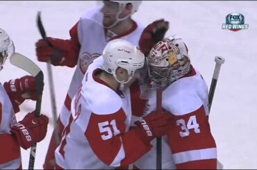 Petr Mrazek gets first NHL Win - vs Blues Feb 7 2013 26 save night