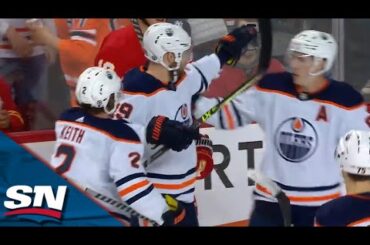 Leon Draisaitl Records His Fifth Career Hat Trick To Tie Auston Matthews For The NHL Goal Lead