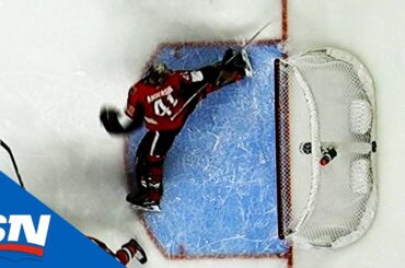 Craig Anderson Somehow Robs Kyle Palmieri With Shaft Of Stick