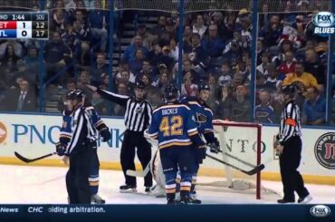 Brian Elliott Glove Save vs Red Wings 01/15/15