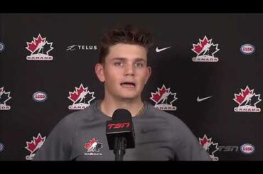 Cole Perfetti on Playing With Kent Johnson During 2021 World Junior Summer Showcase (Jul. 29, 2021)