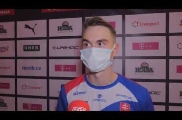 Michal Pažák (SVK) po prvním zápase proti Česku