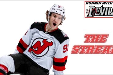 NJ Devils Dawson Mercer THE STREAK 8 Game Goals/12 Game Points