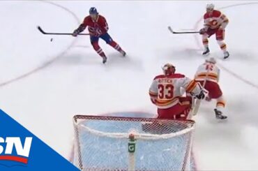Canadiens’ Josh Anderson Bats Rebound Out Of The Air To Score Against Flames