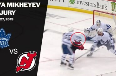 Ilya Mikheyev Injury Explained In a Minute - Toronto Maple Leafs vs New Jersey Devils Dec 27, 2019