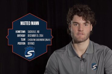Matteo Mann - Philadelphia Flyers - 199th Overall