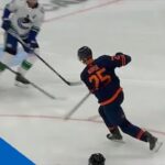 Oilers' Darnell Nurse Rips Shot Top Shelf On Braden Holtby To Tie Game