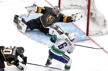 Lehner makes save of the Playoffs to rob Boeser